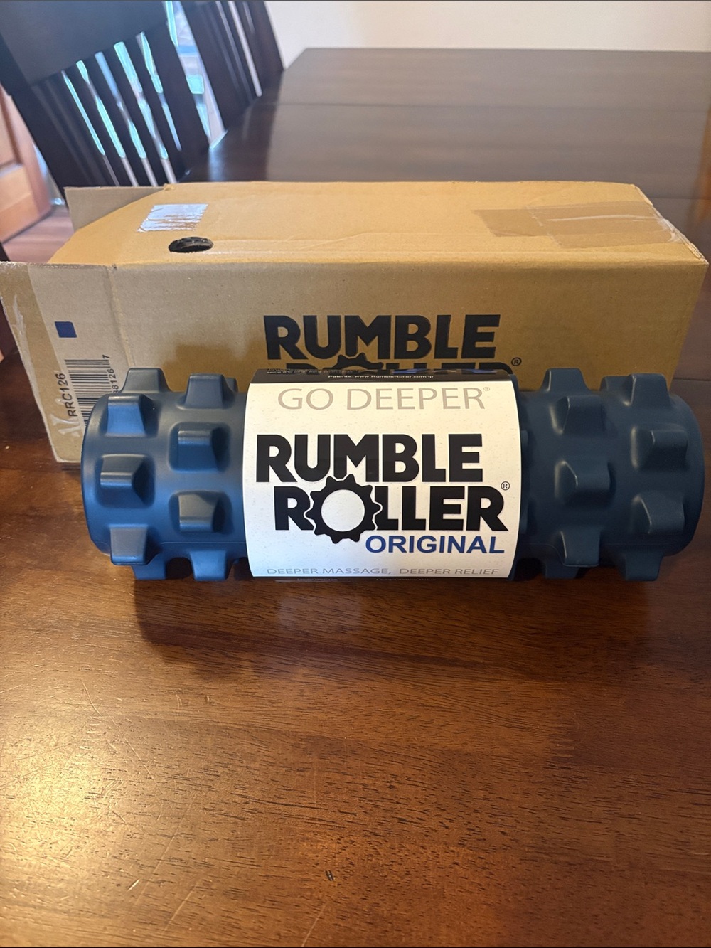 Rumble Roller Original Foam Massage Roller - Navy Blue